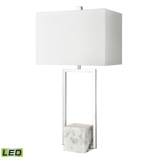 ELK SIGNATURE H0019-8018-LED Dunstan Mews 31'' High 1-Light Table Lamp - Chrome - Includes LED Bulb