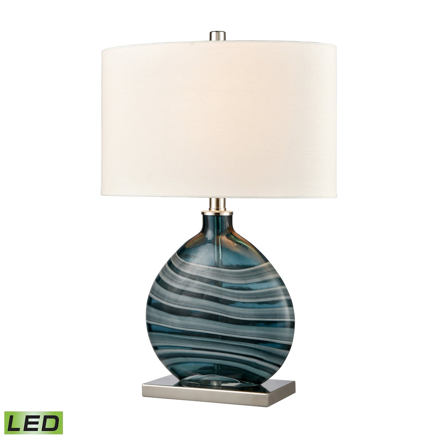 ELK SIGNATURE H0019-8555-LED Portview 22'' High 1-Light Table Lamp - Teal - Includes LED Bulb