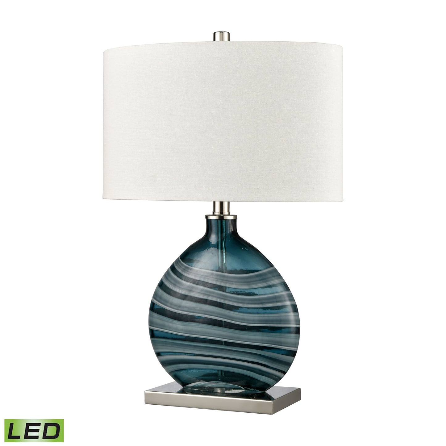 ELK SIGNATURE H0019-8555-LED Portview 22'' High 1-Light Table Lamp - Teal - Includes LED Bulb