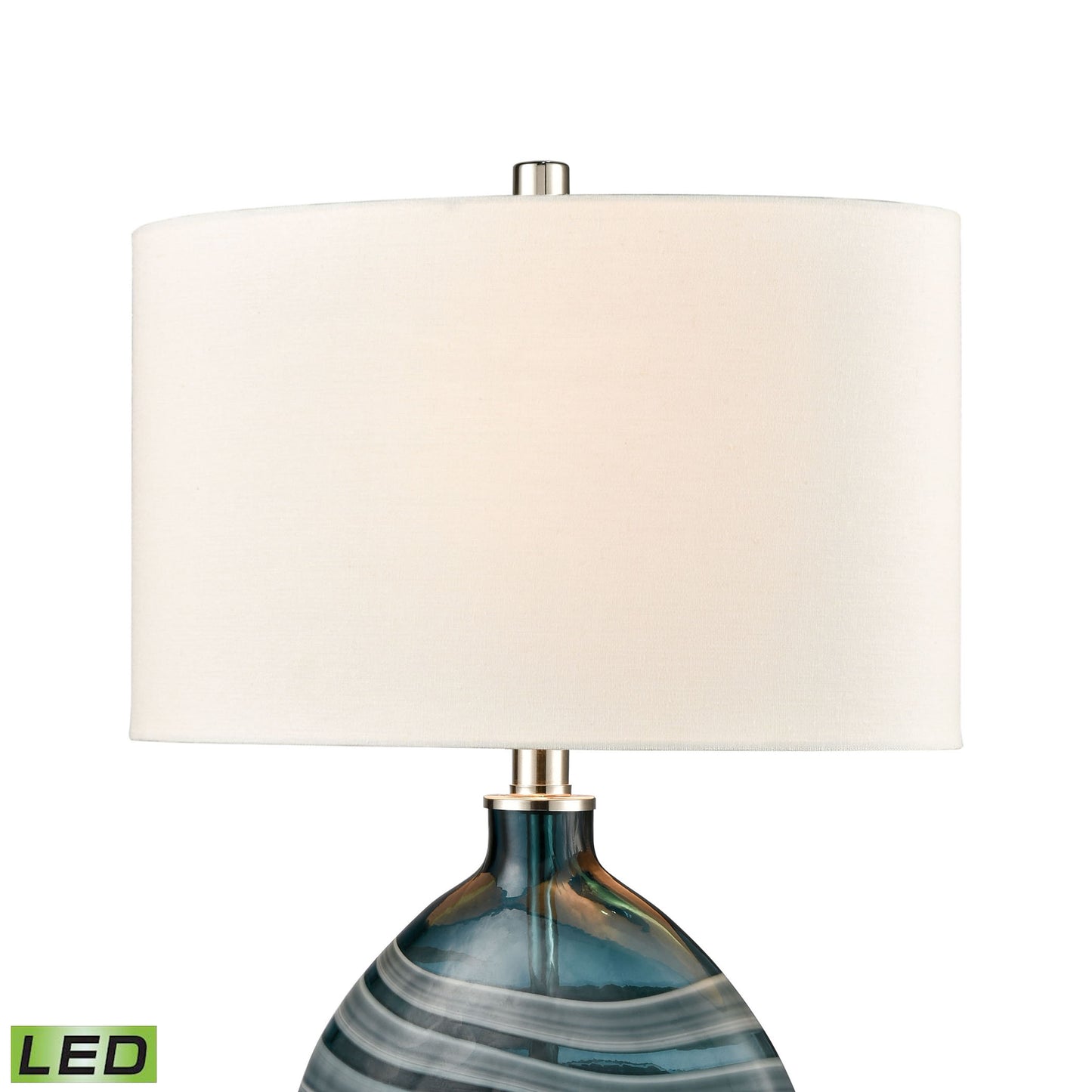 ELK SIGNATURE H0019-8555-LED Portview 22'' High 1-Light Table Lamp - Teal - Includes LED Bulb