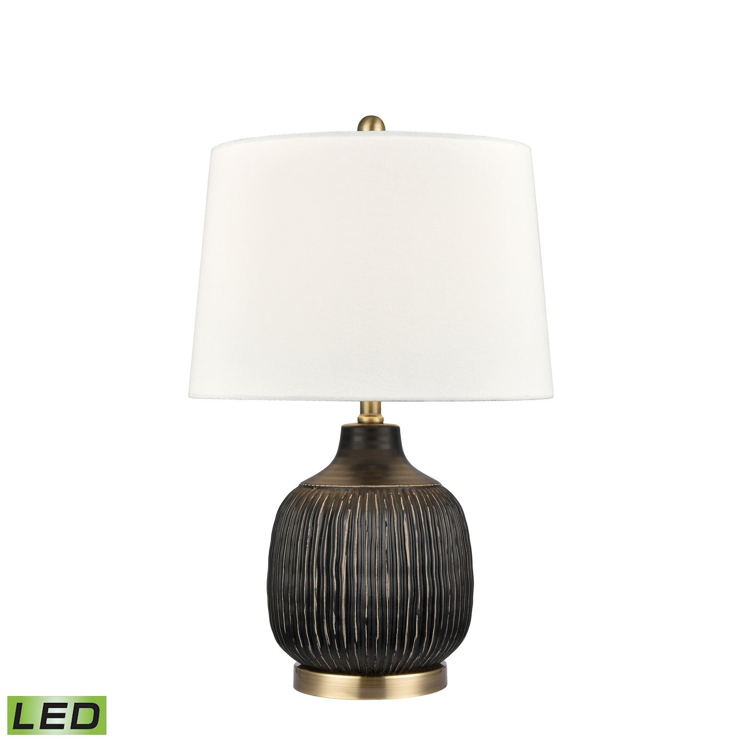 ELK SIGNATURE H0019-9492-LED Knighton 24'' High 1-Light Table Lamp - Antique Black - Includes LED Bulb