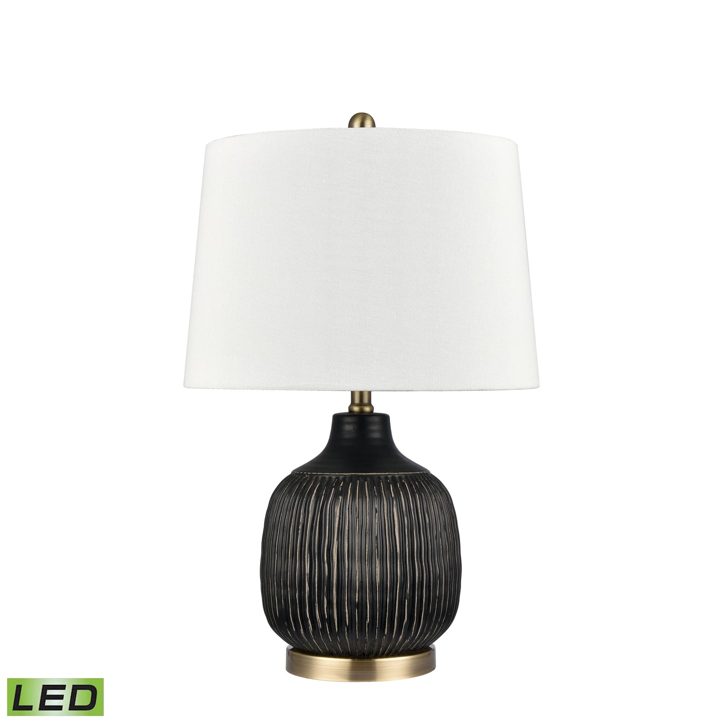 ELK SIGNATURE H0019-9492-LED Knighton 24'' High 1-Light Table Lamp - Antique Black - Includes LED Bulb