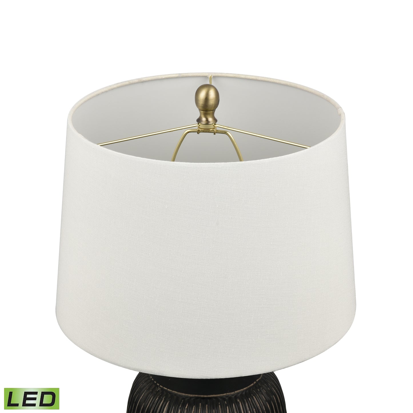 ELK SIGNATURE H0019-9492-LED Knighton 24'' High 1-Light Table Lamp - Antique Black - Includes LED Bulb