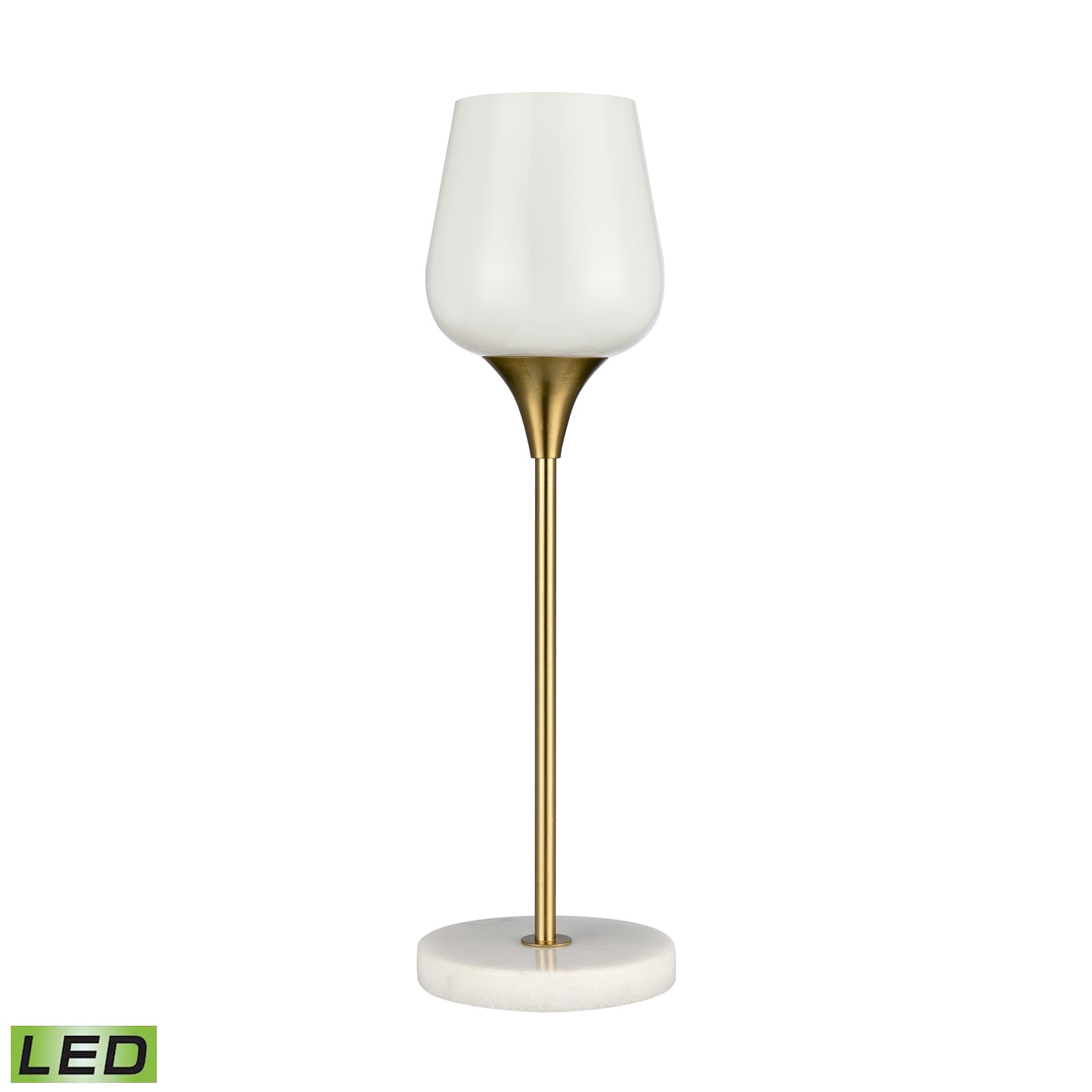 ELK SIGNATURE H0019-9510-LED Finch Lane 20'' High 1-Light Table Lamp - Satin Gold - Includes LED Bulb