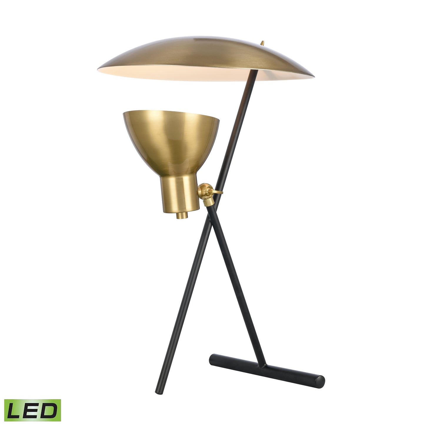 ELK SIGNATURE H0019-9511-LED Wyman Square 19'' High 1-Light Desk Lamp - Satin Gold - Includes LED Bulb