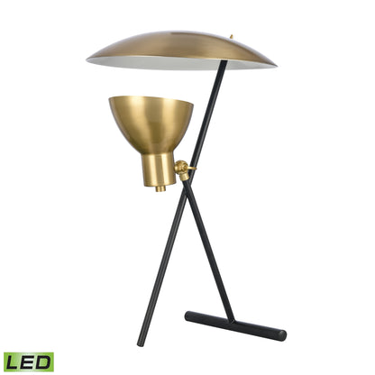 ELK SIGNATURE H0019-9511-LED Wyman Square 19'' High 1-Light Desk Lamp - Satin Gold - Includes LED Bulb