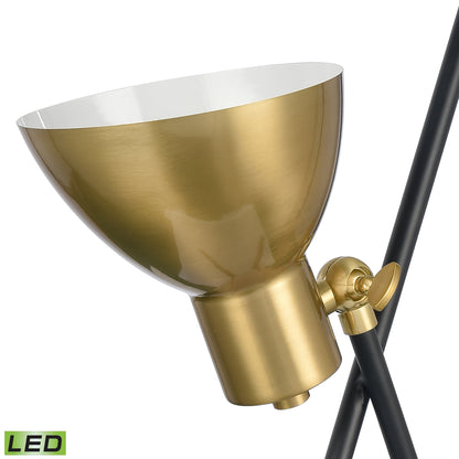 ELK SIGNATURE H0019-9511-LED Wyman Square 19'' High 1-Light Desk Lamp - Satin Gold - Includes LED Bulb