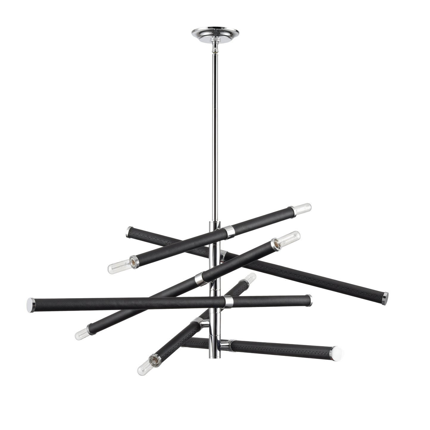 ELK SIGNATURE H0019-9552 Crosspiece 39'' Wide 6-Light Chandelier - Black