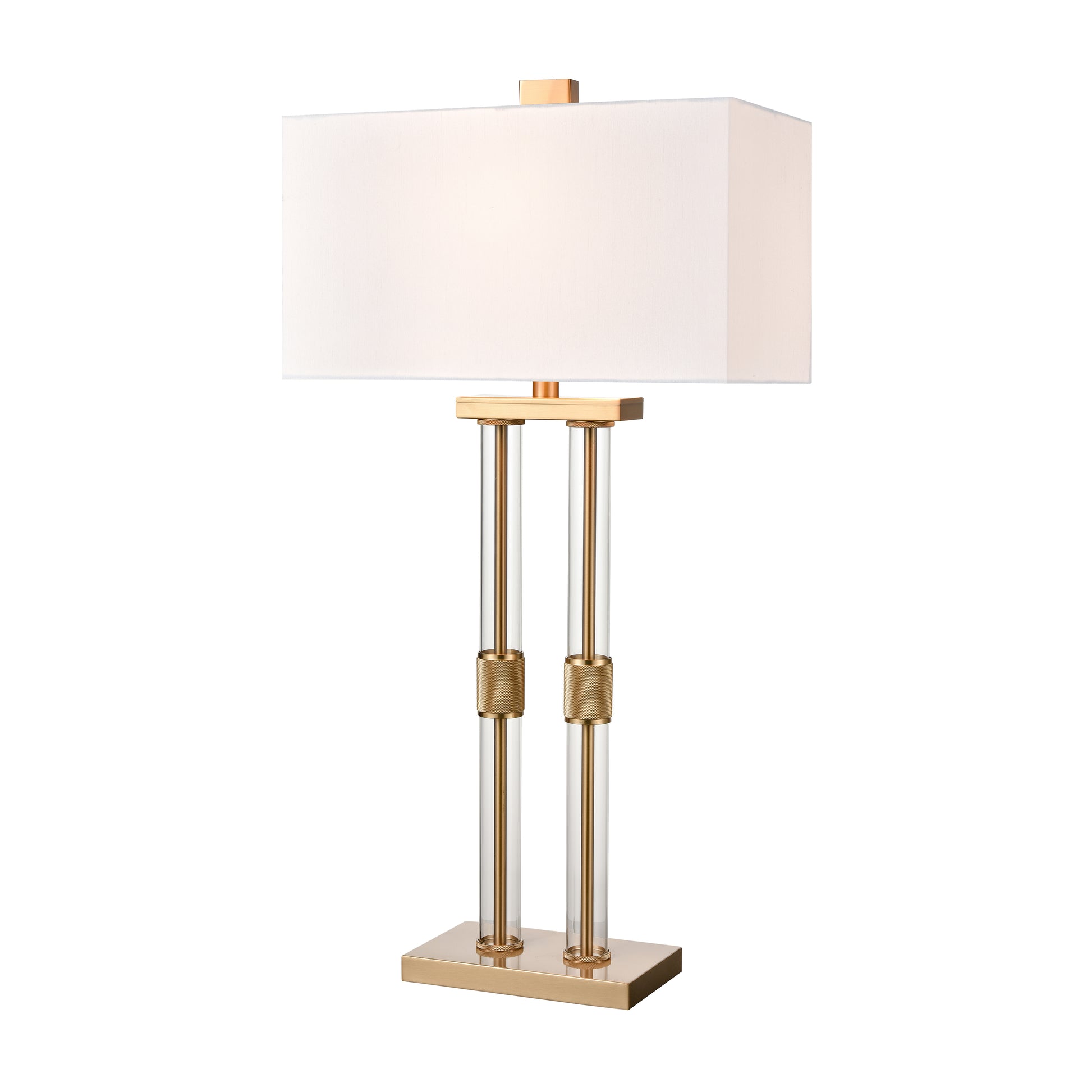 ELK SIGNATURE H0019-9567 Roseden Court 34'' High 1-Light Table Lamp - Aged Brass