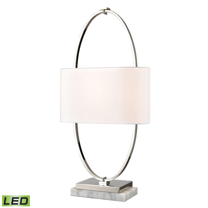 ELK SIGNATURE H0019-9571-LED Gosforth 32'' High 1-Light Table Lamp - Polished Nickel - Includes LED Bulb