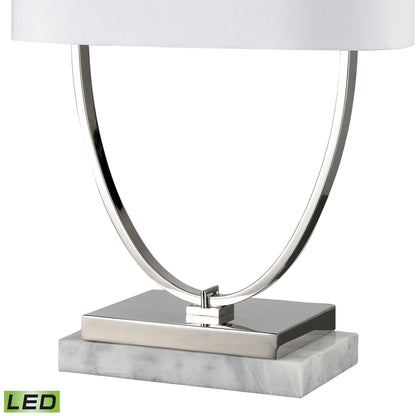 ELK SIGNATURE H0019-9571-LED Gosforth 32'' High 1-Light Table Lamp - Polished Nickel - Includes LED Bulb