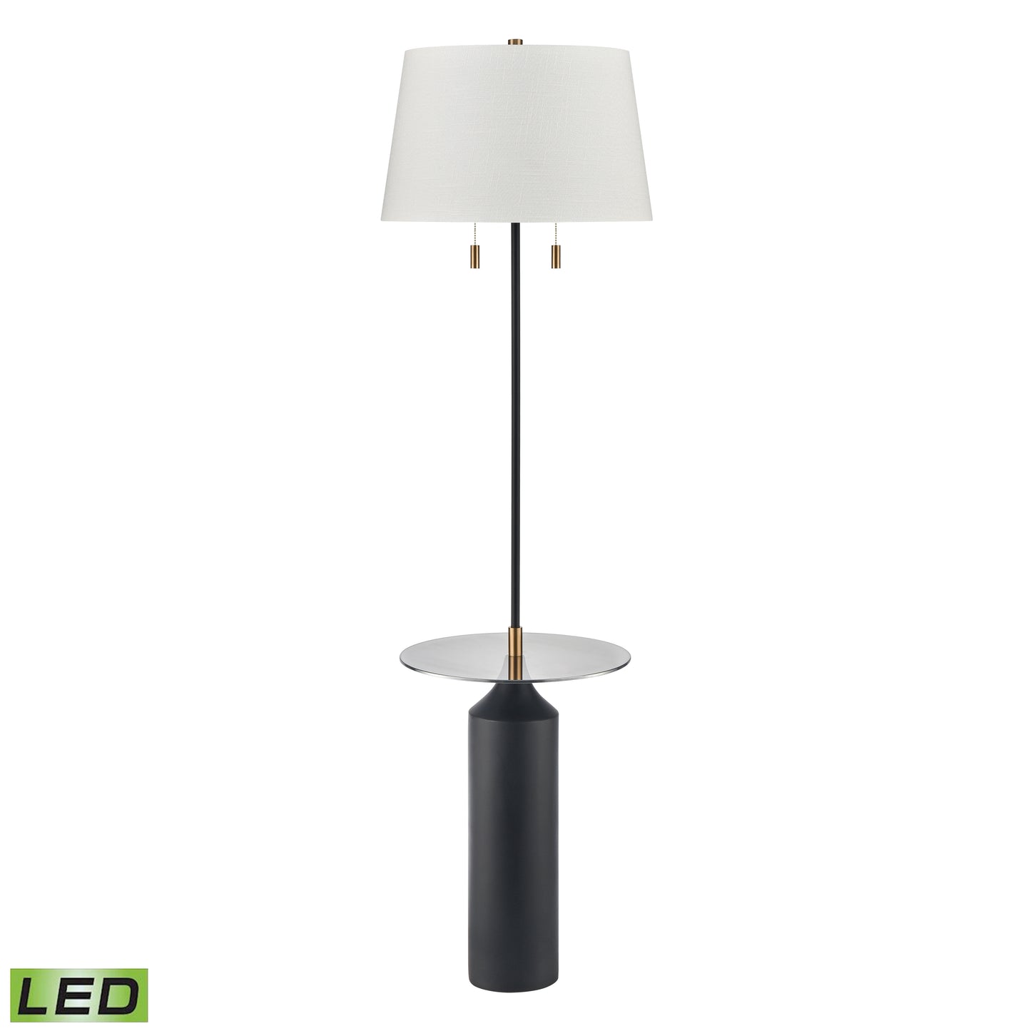 ELK SIGNATURE H0019-9584-LED Shelve It 65'' High 2-Light Floor Lamp - Matte Black - Includes LED Bulbs