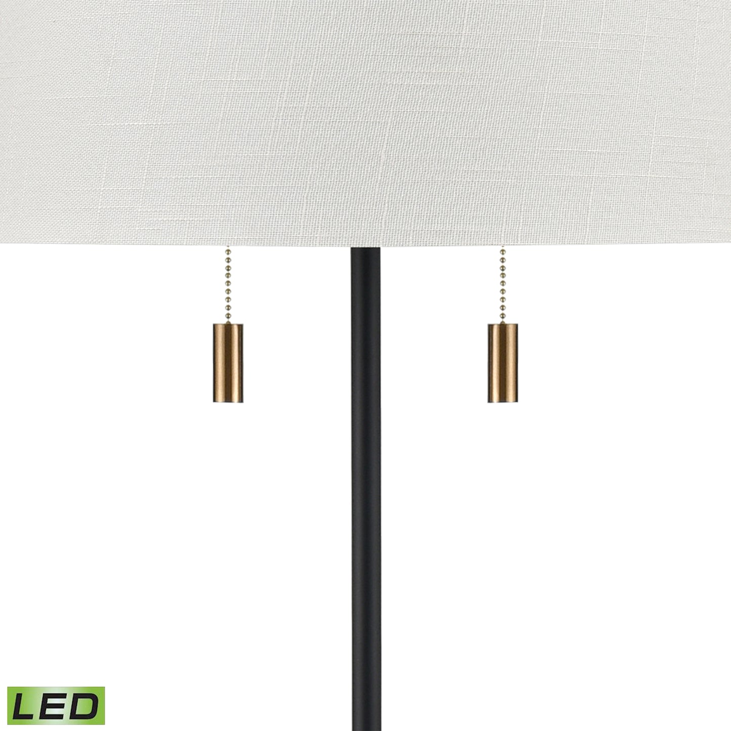 ELK SIGNATURE H0019-9584-LED Shelve It 65'' High 2-Light Floor Lamp - Matte Black - Includes LED Bulbs