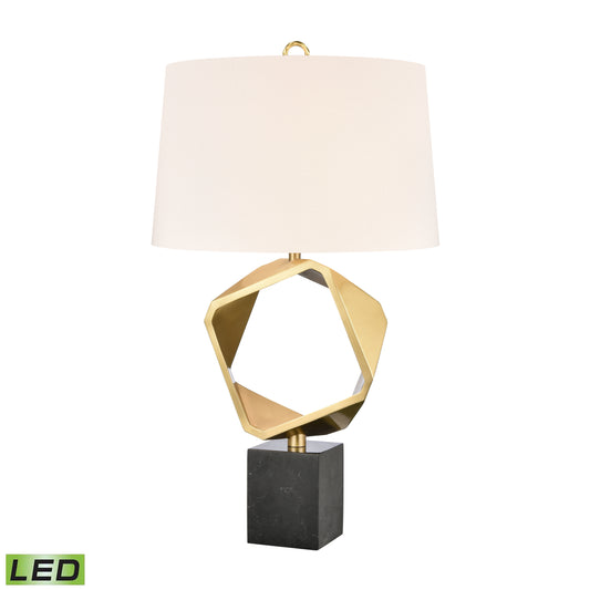 ELK SIGNATURE H0019-9595-LED Optical 32'' High 1-Light Table Lamp - Brass - Includes LED Bulb