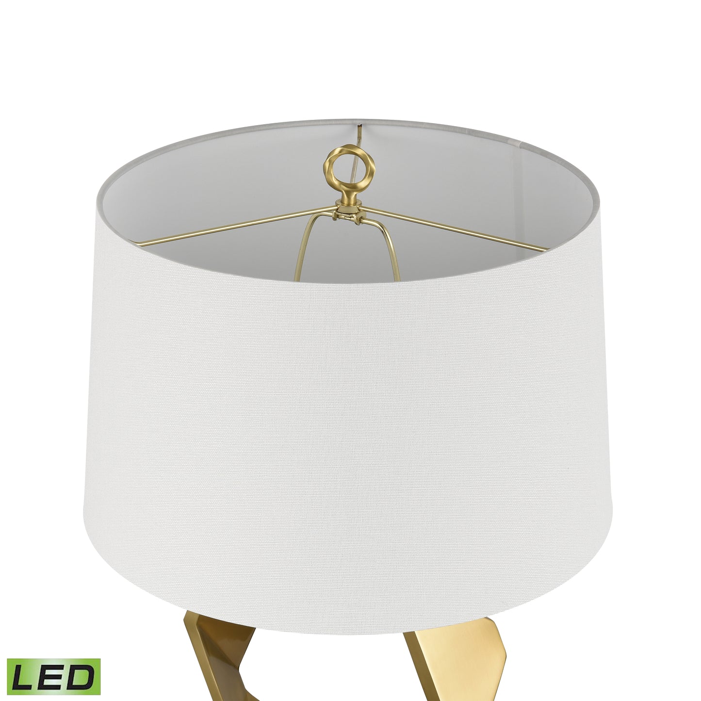 ELK SIGNATURE H0019-9595-LED Optical 32'' High 1-Light Table Lamp - Brass - Includes LED Bulb