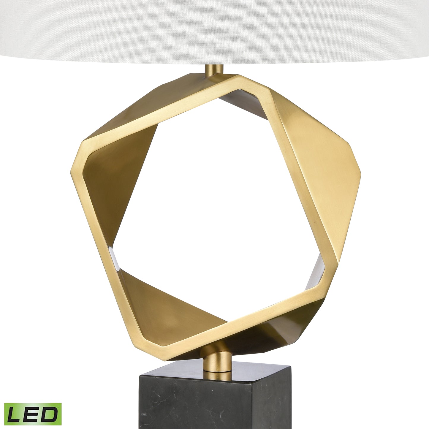 ELK SIGNATURE H0019-9595-LED Optical 32'' High 1-Light Table Lamp - Brass - Includes LED Bulb