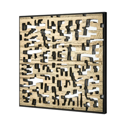 ELK SIGNATURE H0036-8216 Mapped Dimensional Wall Art - Gold