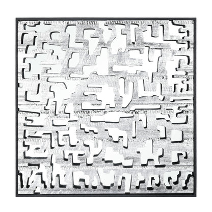 ELK SIGNATURE H0036-8217 Mapped Dimensional Wall Art - Silver