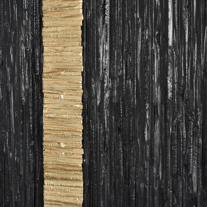 ELK SIGNATURE H0036-9736 Stripe Wood Dimensional Wall Art - Black