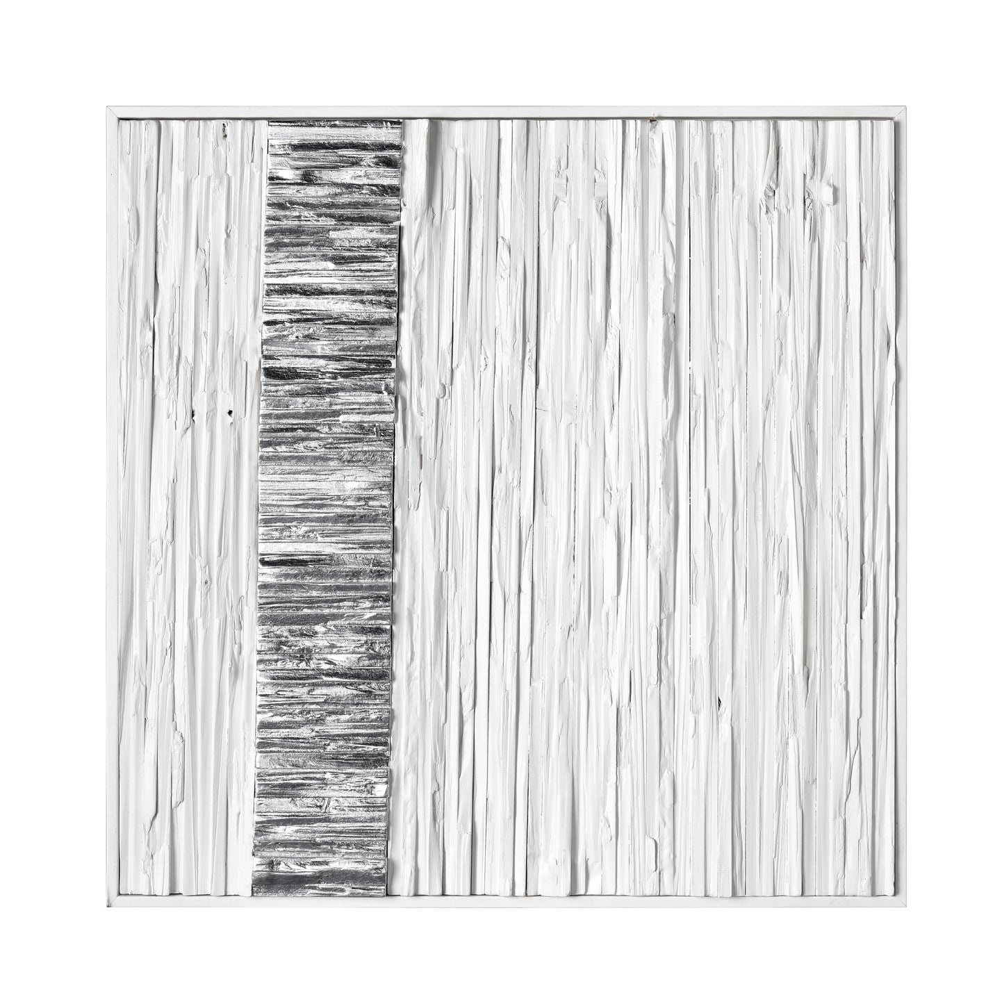 ELK SIGNATURE H0036-9737 Stripe Wood Dimensional Wall Art - White