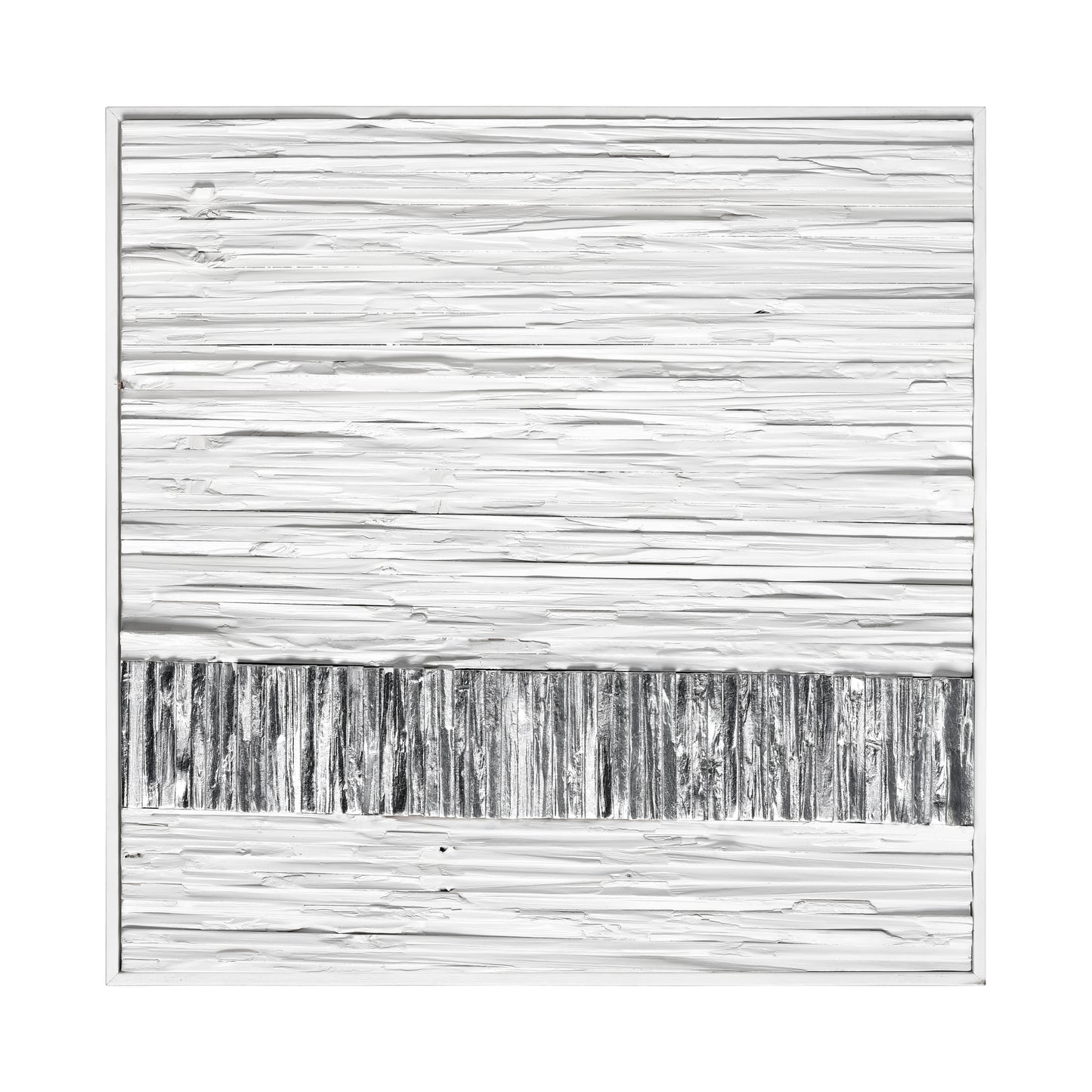 ELK SIGNATURE H0036-9737 Stripe Wood Dimensional Wall Art - White