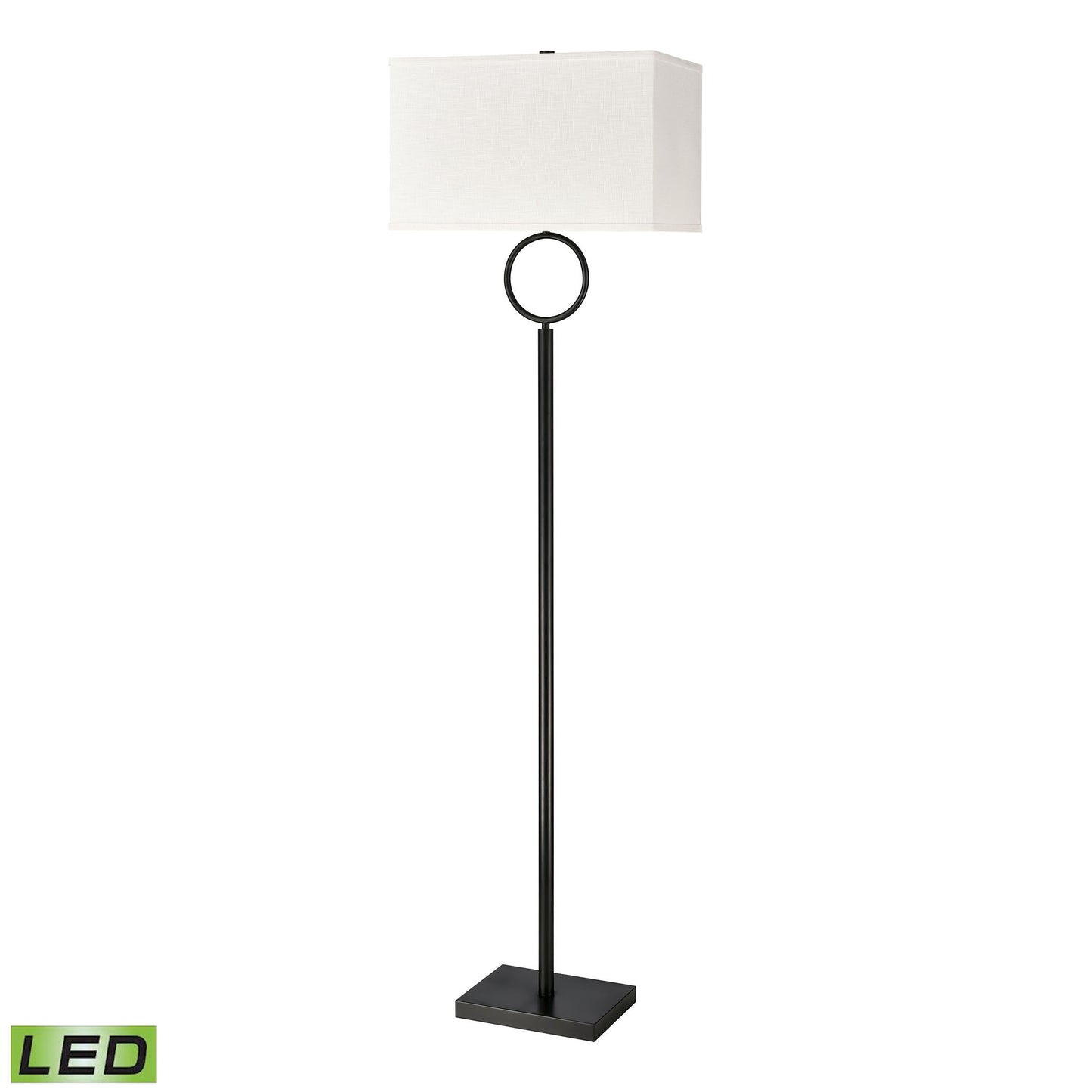 ELK SIGNATURE H019-7224-LED Staffa 62'' High 1-Light Floor Lamp - Matte Black - Includes LED Bulb