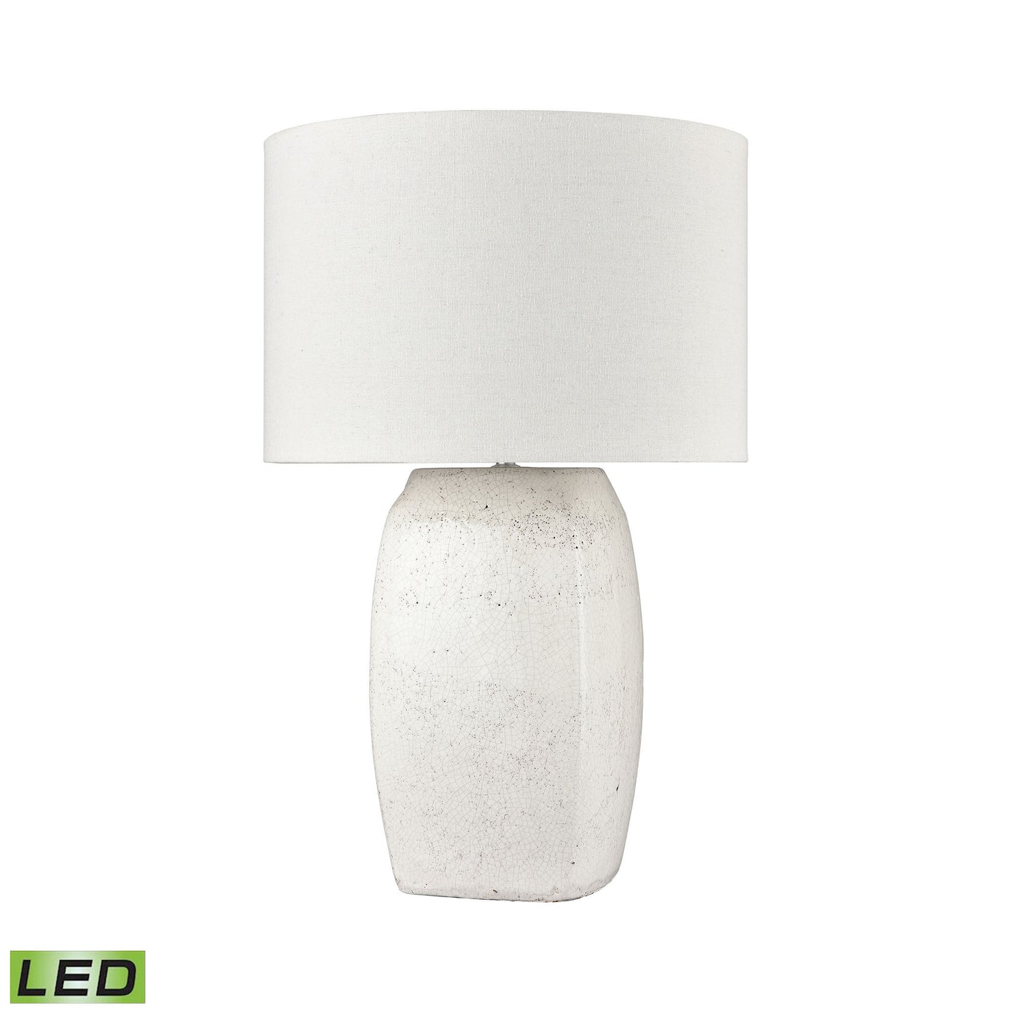 ELK SIGNATURE H019-7255-LED Abbeystead 23'' High 1-Light Table Lamp - White - Includes LED Bulb