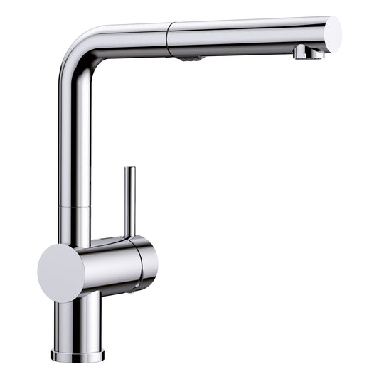 BLANCO 526365 Linus Linus Low Arc Pull-Out Dual-Spray Kitchen Faucet - Chrome in Chrome