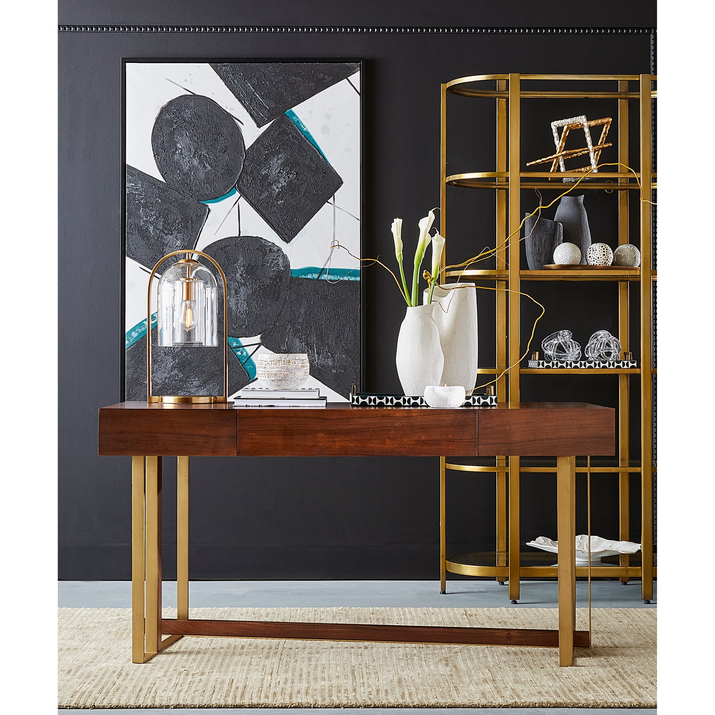 ELK SIGNATURE H0805-9913 Blain Bookshelf - Brass