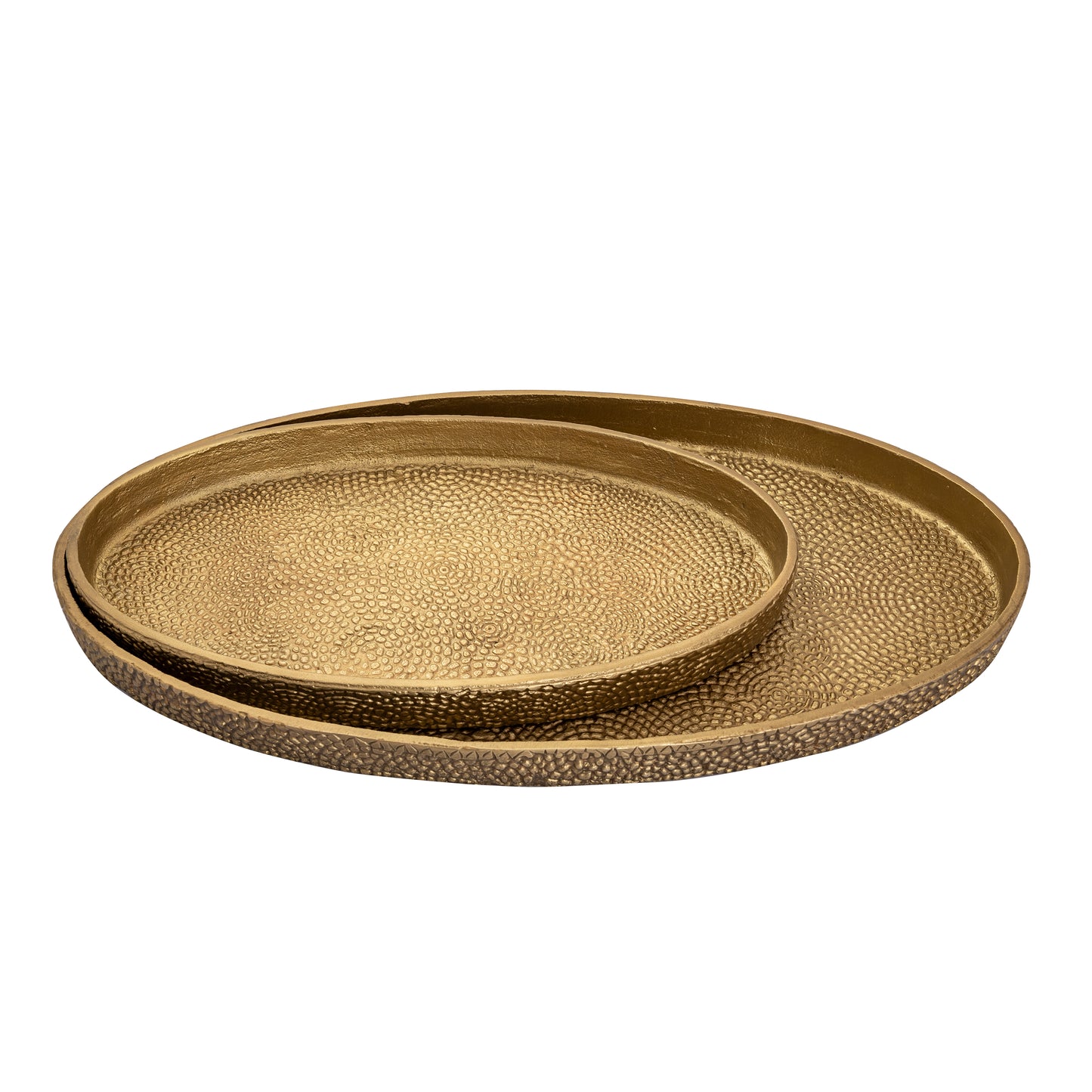 ELK SIGNATURE H0807-10655/S2 Oval Pebble Tray - Set of 2 Brass