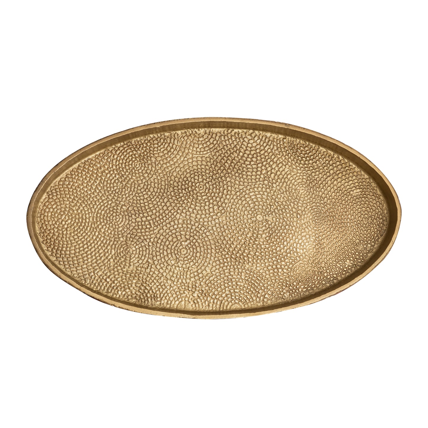 ELK SIGNATURE H0807-10655/S2 Oval Pebble Tray - Set of 2 Brass