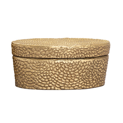 ELK SIGNATURE H0807-10656 Oval Pebble Box - Large Brass