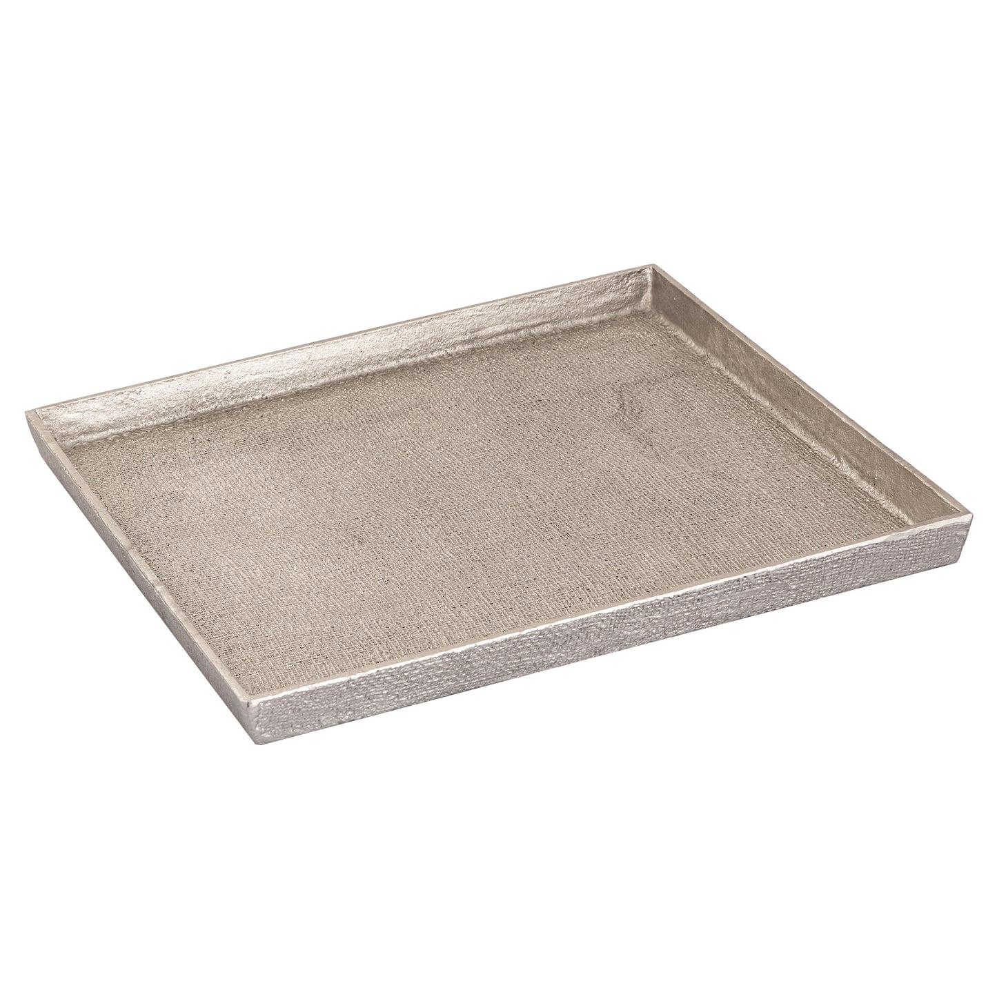 ELK SIGNATURE H0807-10661/S2 Square Linen Texture Tray - Set of 2 Nickel