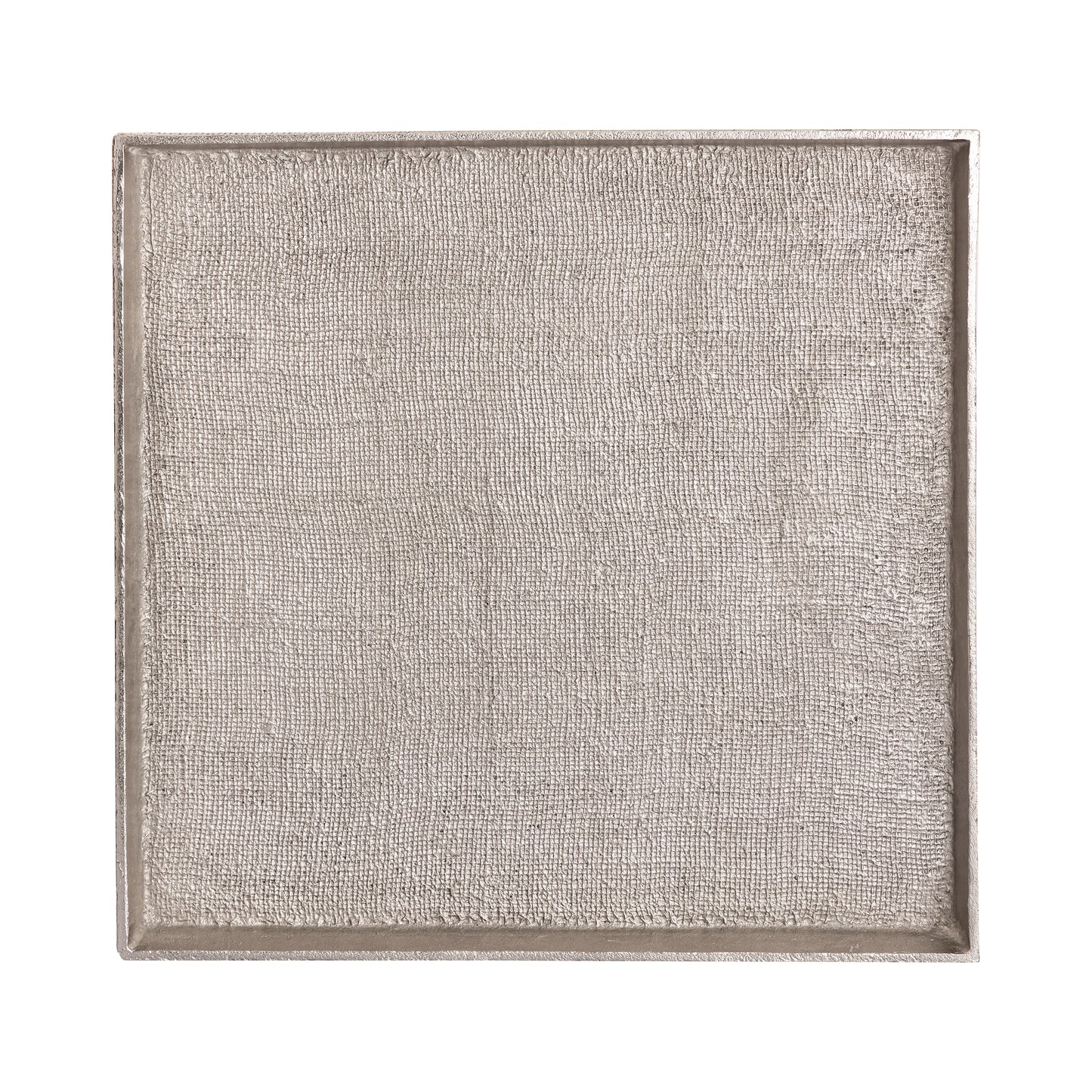 ELK SIGNATURE H0807-10661/S2 Square Linen Texture Tray - Set of 2 Nickel