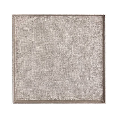 ELK SIGNATURE H0807-10661/S2 Square Linen Texture Tray - Set of 2 Nickel