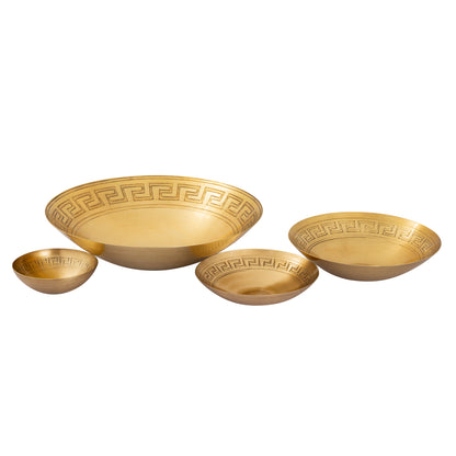 ELK SIGNATURE H0807-10667/S3 Greek Key Bowl - Set of 3 Brass