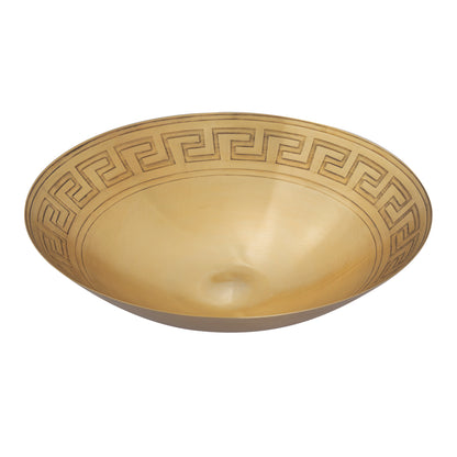 ELK SIGNATURE H0807-10668 Greek Key Centerpiece Bowl - Brass