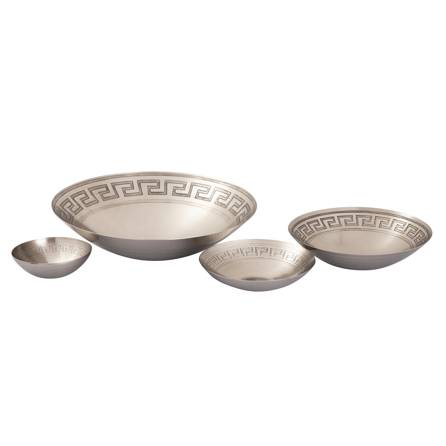 ELK SIGNATURE H0807-10669/S3 Greek Key Bowl - Set of 3 Nickel