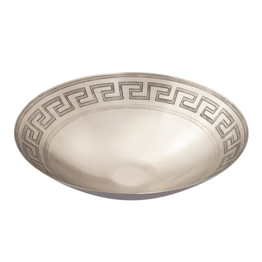 ELK SIGNATURE H0807-10670 Greek Key Centerpiece Bowl - Nickel