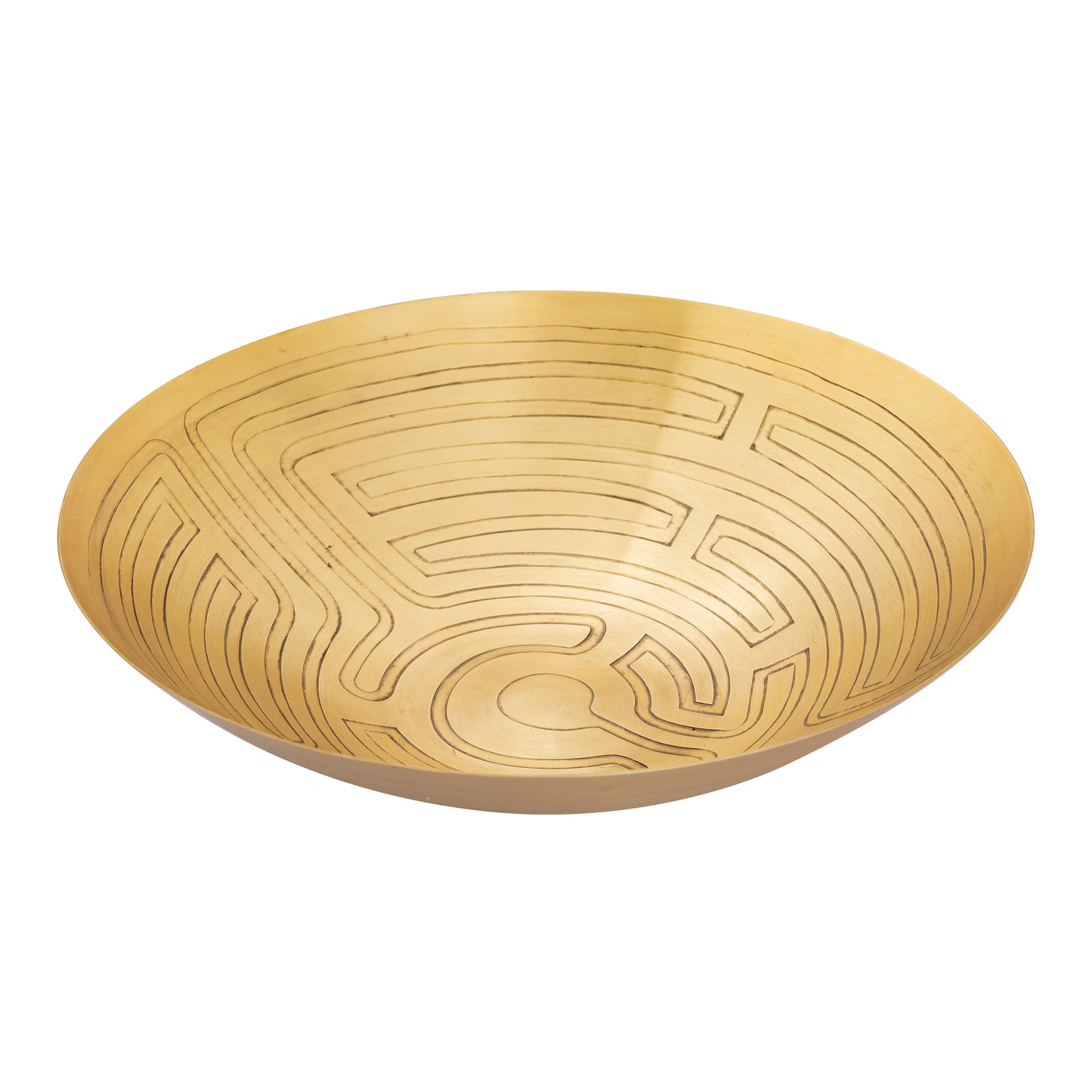 ELK SIGNATURE H0807-10673/S3 Maze Etched Bowl - Set of 3 Brass