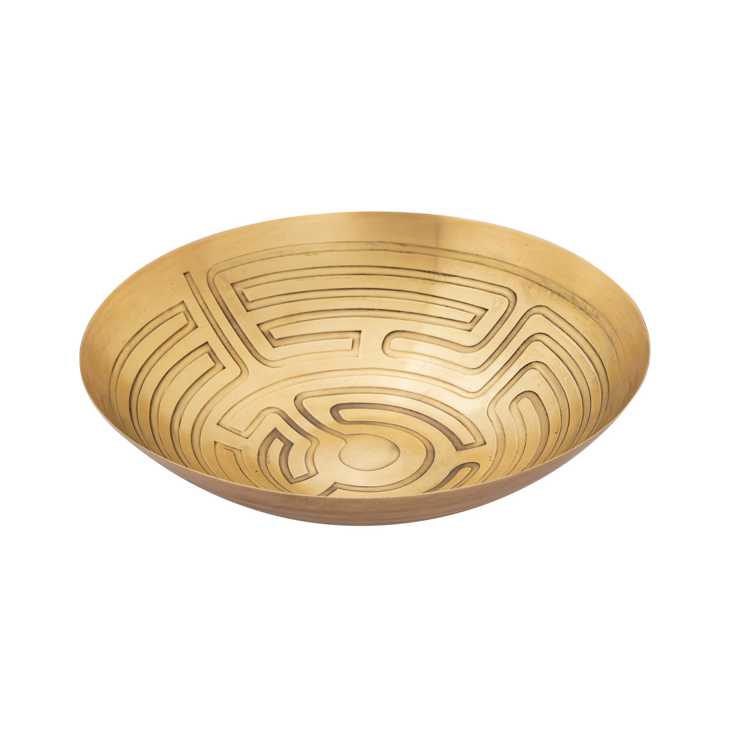 ELK SIGNATURE H0807-10673/S3 Maze Etched Bowl - Set of 3 Brass