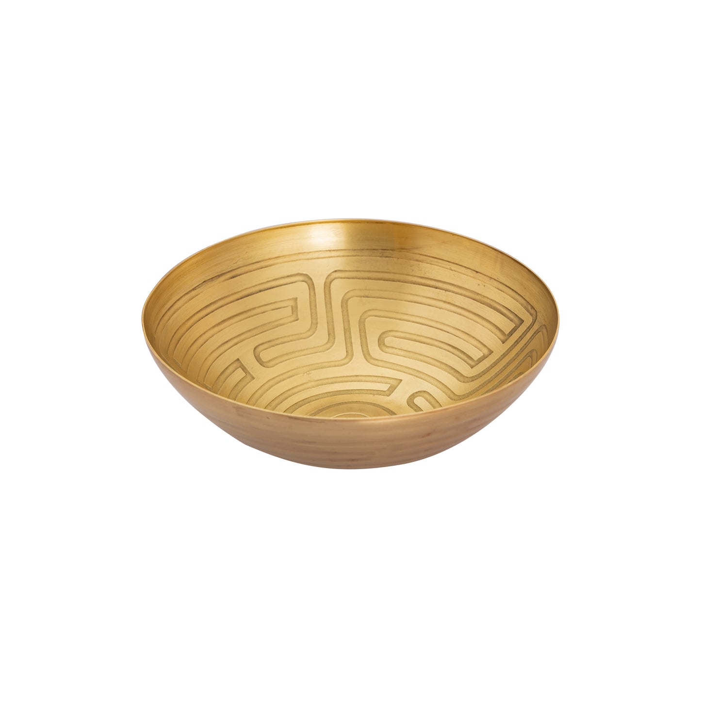 ELK SIGNATURE H0807-10673/S3 Maze Etched Bowl - Set of 3 Brass