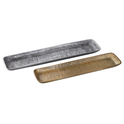 ELK SIGNATURE H0807-9245/S2 Louk Tray - Set of 2 Silver and Brass