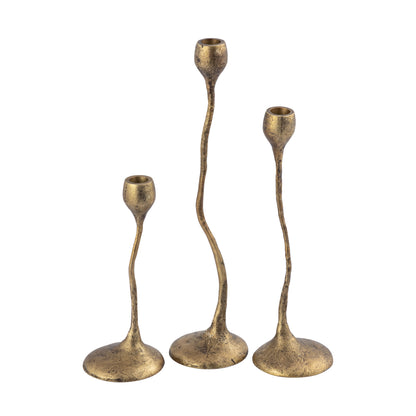 ELK SIGNATURE H0897-10924/S3 Rosen Candleholder - Set of 3 Brass