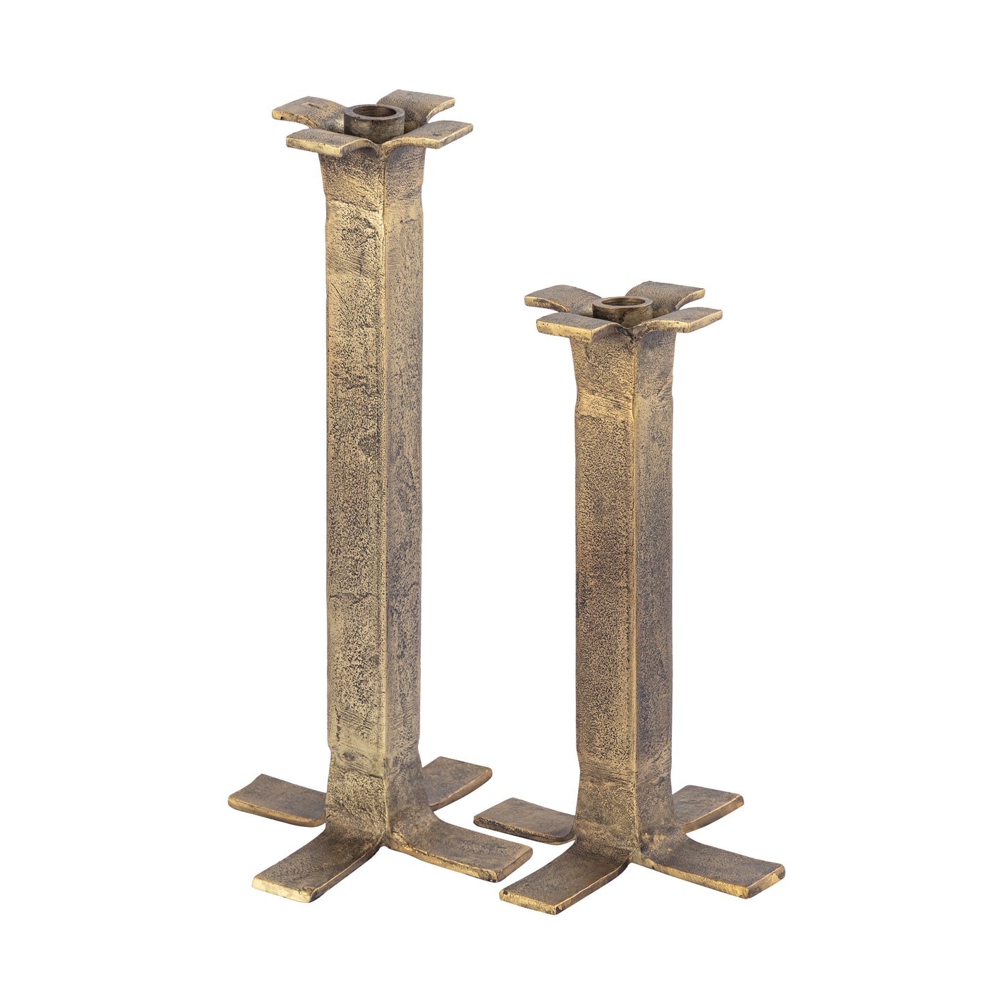 ELK SIGNATURE H0897-10927 Splay Candleholder - Large Aged Brass