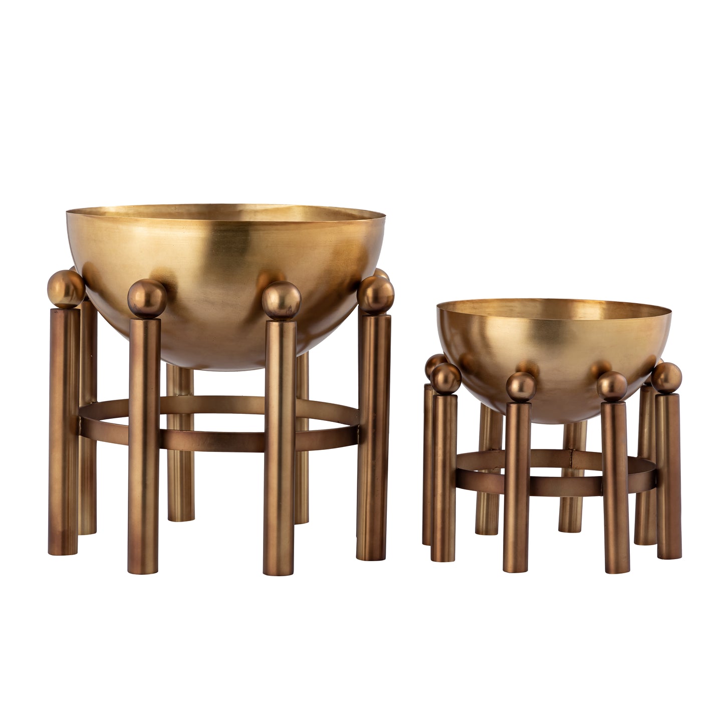 ELK SIGNATURE H0897-10935 Piston Footed Planter - Small Aged Brass