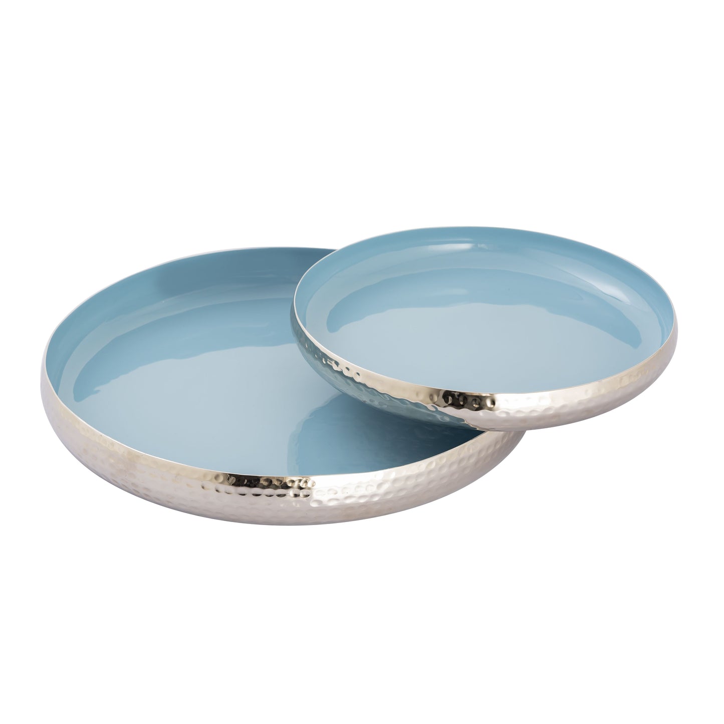 ELK SIGNATURE H0897-9780/S2 Nelson Tray - Set of 2 Light Blue Enamel