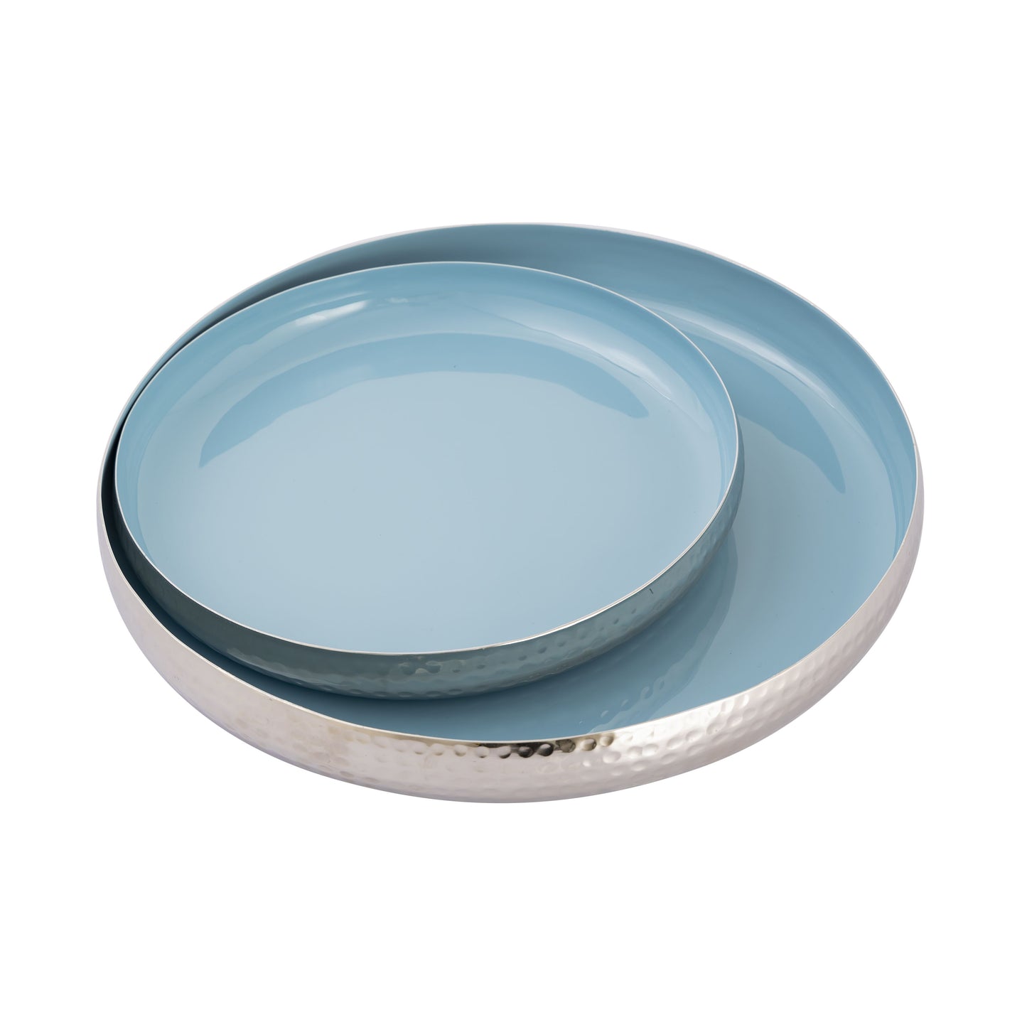 ELK SIGNATURE H0897-9780/S2 Nelson Tray - Set of 2 Light Blue Enamel