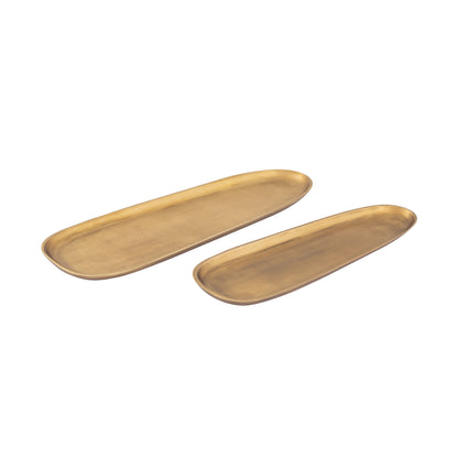 ELK SIGNATURE H0897-9846/S2 Blain Tray - Set of 2 Brass