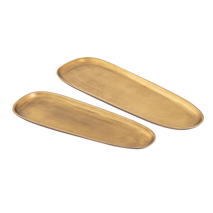 ELK SIGNATURE H0897-9846/S2 Blain Tray - Set of 2 Brass